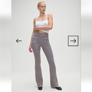 Frankie’s Bikinis Camden Ribbed Knit Grey Pants NWT